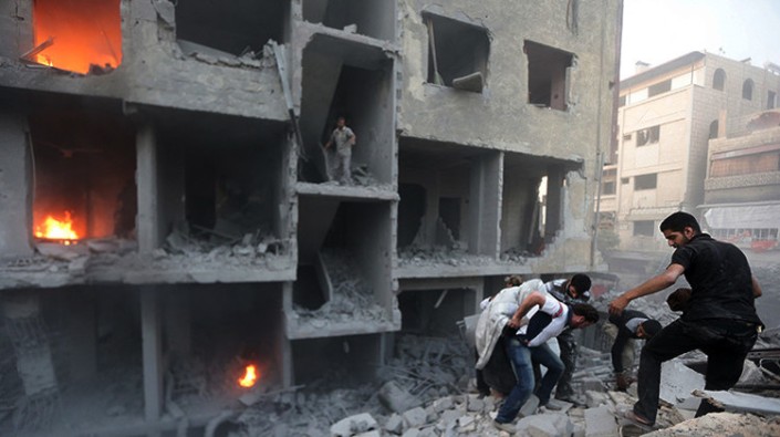 Edificio destruido en Siria