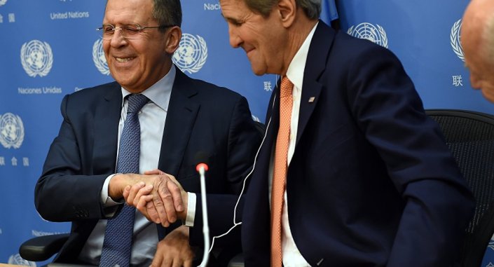Serguéi Lavrov y John Kerry