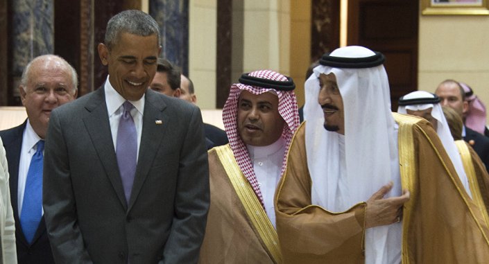 Barack Obama y Salmán bin Abdulaziz Al Saud